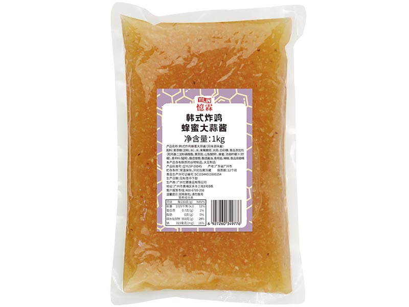 韩式炸鸡蜂蜜大蒜酱产品展示